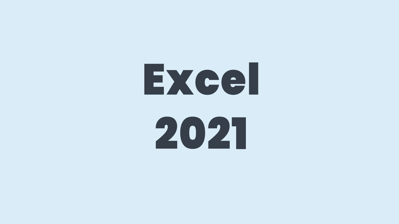 Excel 2021