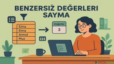 Benzersiz Değerleri Sayma