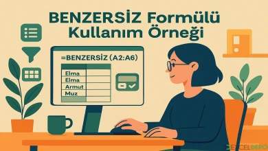 BENZERSİZ Formülü Kullanım Örneği
