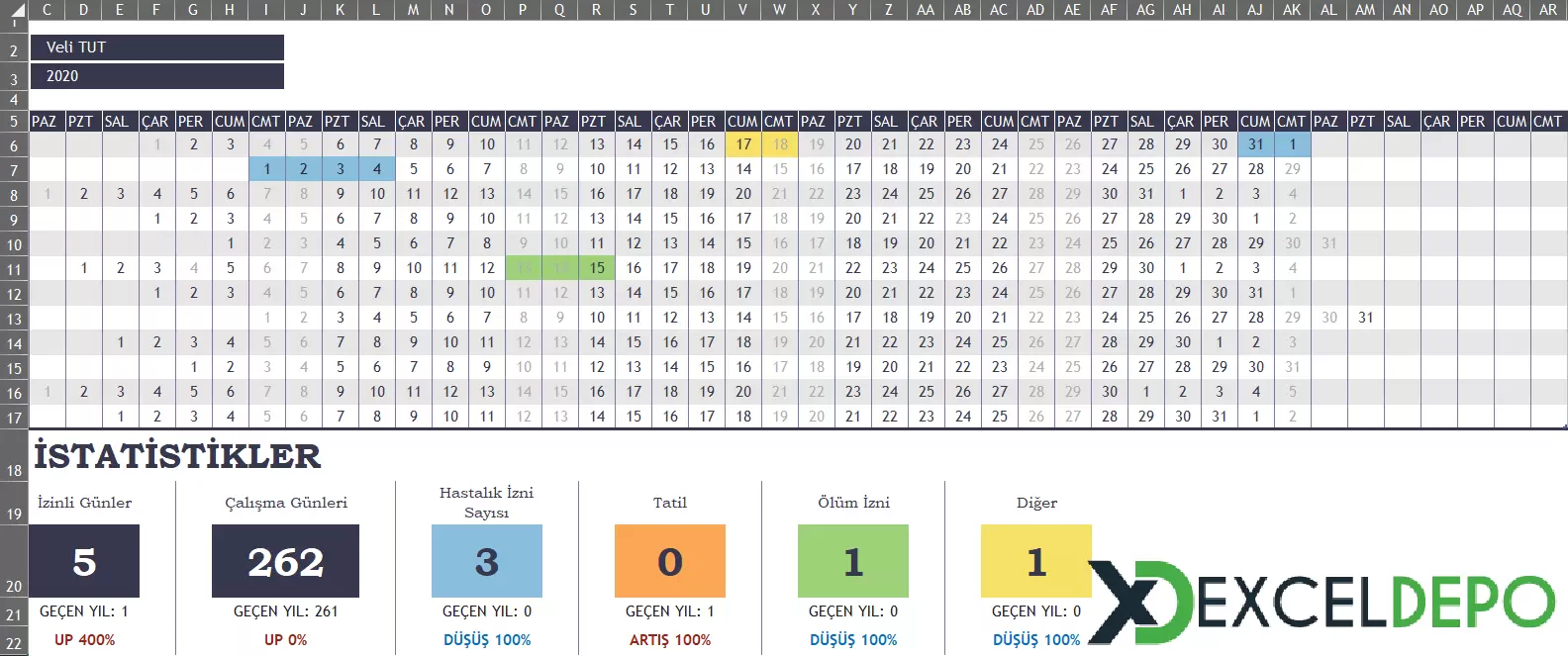 Çalışan İzin Takibi Yapma