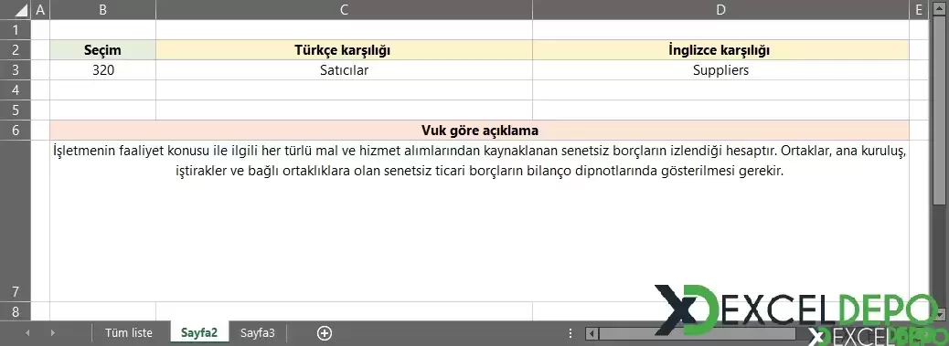 Türkçe ve İngilizce Tek Düzen Hesap Planı Hazırlama
