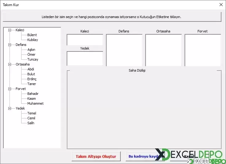 Halı Saha Takımı Hazırlama